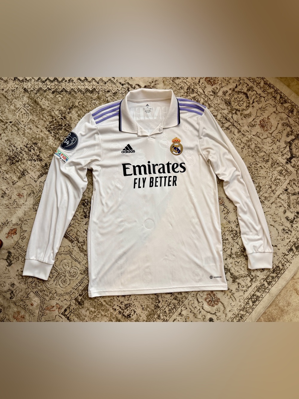 Real Madrid Karim Benzema #9 Long Sleeve Home Jersey (2022/23)